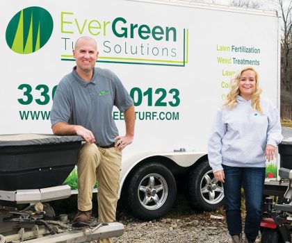 Correy Petz, owner of EverGreen Turf Solutions, takes the art and science of lawncare a step beyond