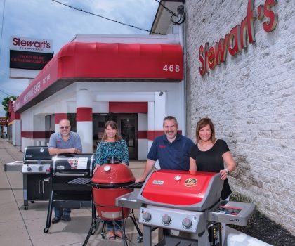 Stewart’s TV and Appliance smokes the competition by offering one of the largest selections of grills in the area