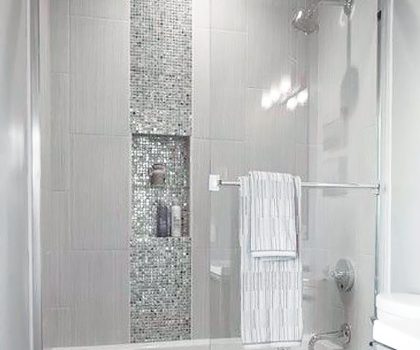 Floorz can deconstruct your old fiberglass shower and replace it with stunning new tile, complete with doors and fixtures