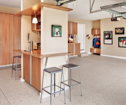 A floor-to-ceiling garage makeover from Encore Garage Ohio creates more space to gather