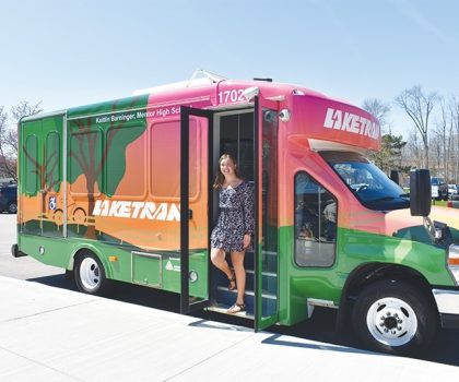 Mentor Hs Seniors Kaitlin Barninger Wins Laketrans 2023 Design A Bus Wrap Contest