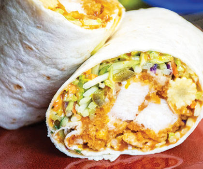 Broccoli Slaw Chicken Wraps