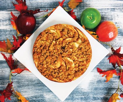 The Starving Chef Recipe: Caramel Apple Crisp Cheesecake